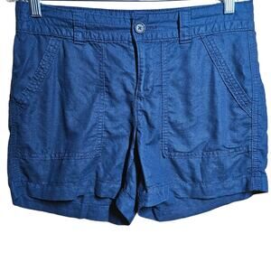 Banana Republic Blue Linen and Cotton Blend Shorts Size 2
